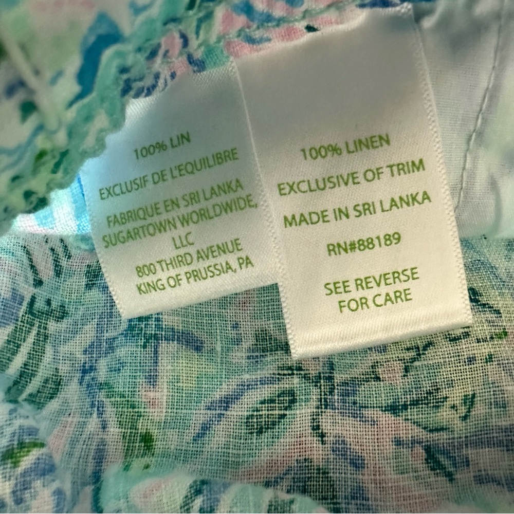 Lilly Pulitzer Taron Linen Pants Size‎ Small - Picture 6 of 10